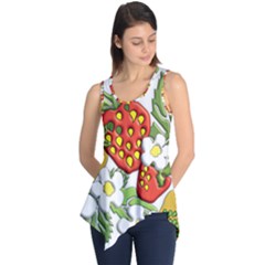 Strawberries Berry Strawberry Leaves Sleeveless Tunic by Wegoenart