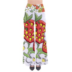 Strawberries Berry Strawberry Leaves So Vintage Palazzo Pants by Wegoenart