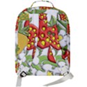 Strawberries Berry Strawberry Leaves Double Compartment Backpack View3