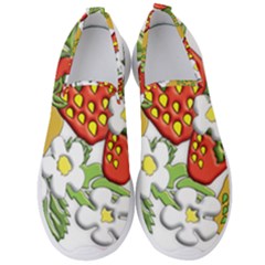 Strawberries Berry Strawberry Leaves Men s Slip On Sneakers by Wegoenart