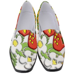 Strawberries Berry Strawberry Leaves Women s Classic Loafer Heels by Wegoenart