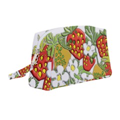 Strawberries Berry Strawberry Leaves Wristlet Pouch Bag (medium) by Wegoenart