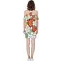 Strawberries Berry Strawberry Leaves Shoulder Frill Bodycon Summer Dress View4