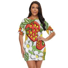 Strawberries Berry Strawberry Leaves Just Threw It On Dress by Wegoenart