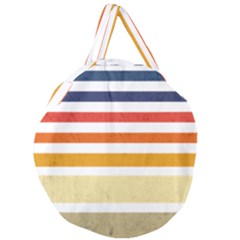 Illustration Retro Sun Sunset Vintage Graphic Giant Round Zipper Tote by Wegoenart