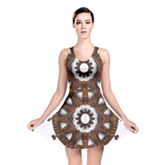 Gear Clockwork Decorative Fancy Reversible Skater Dress by Wegoenart