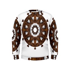 Gear Clockwork Decorative Fancy Kids  Sweatshirt by Wegoenart