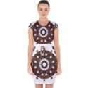 Gear Clockwork Decorative Fancy Capsleeve Drawstring Dress  View1