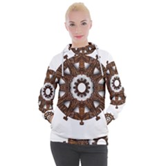 Gear Clockwork Decorative Fancy Women s Hooded Pullover by Wegoenart