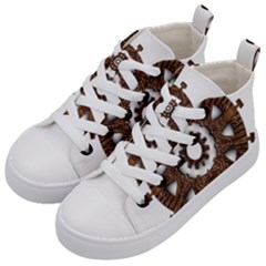 Gear Clockwork Decorative Fancy Kids  Mid-top Canvas Sneakers by Wegoenart