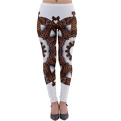 Gear Clockwork Decorative Fancy Lightweight Velour Leggings by Wegoenart