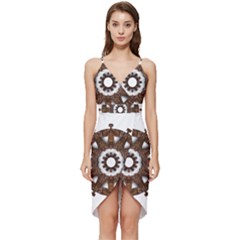 Gear Clockwork Decorative Fancy Wrap Frill Dress by Wegoenart