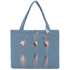 Flamingo Birds Plumage Sea Water Animal Exotic Mini Tote Bag by artworkshop