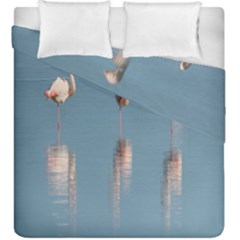 Flamingo Birds Plumage Sea Water Animal Exotic Duvet Cover Double Side (king Size) by artworkshop