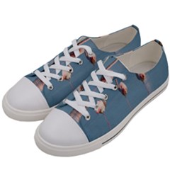 Flamingo Birds Plumage Sea Water Animal Exotic Women s Low Top Canvas Sneakers by artworkshop