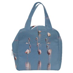 Flamingo Birds Plumage Sea Water Animal Exotic Boxy Hand Bag by artworkshop