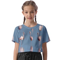 Flamingo Birds Plumage Sea Water Animal Exotic Kids  Basic Tee by artworkshop