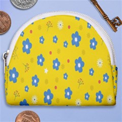  Flowers Spring Horseshoe Style Canvas Pouch by artworkshop