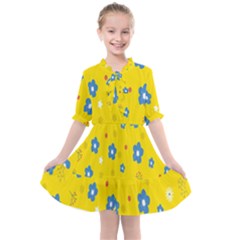  Flowers Spring Kids  All Frills Chiffon Dress by artworkshop