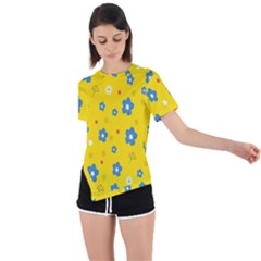  Flowers Spring Asymmetrical Short Sleeve Sports Tee by artworkshop