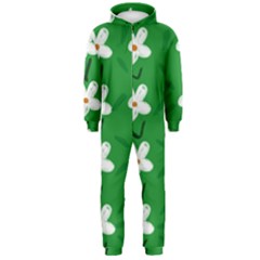 Flowers Art Pattern Floral Hooded Jumpsuit (men) by artworkshop