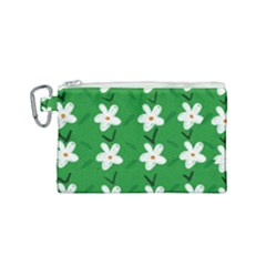 Flowers Art Pattern Floral Canvas Cosmetic Bag (small) by artworkshop