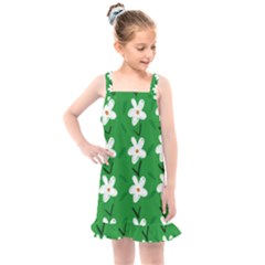 Flowers Art Pattern Floral Kids  Overall Dress by artworkshop