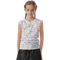 Flowery Floral Abstract Decorative Ornamental Kids  Raglan Cap Sleeve Tee by artworkshop