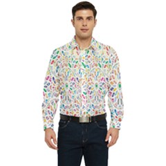 Flowery Floral Abstract Decorative Ornamental Men s Long Sleeve  Shirt by artworkshop