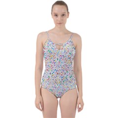 Flowery Floral Abstract Decorative Ornamental Cut Out Top Tankini Set by artworkshop