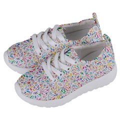 Flowery Floral Abstract Decorative Ornamental Kids  Lightweight Sports Shoes by artworkshop