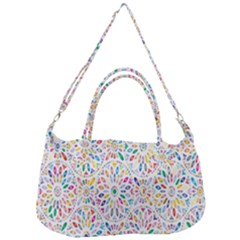 Flowery Floral Abstract Decorative Ornamental Removal Strap Handbag