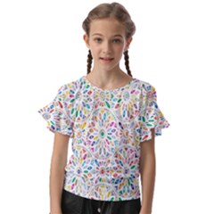 Flowery Floral Abstract Decorative Ornamental Kids  Cut Out Flutter Sleeves by artworkshop