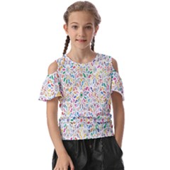 Flowery Floral Abstract Decorative Ornamental Kids  Butterfly Cutout Tee by artworkshop