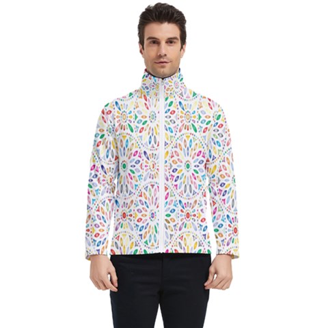 Flowery Floral Abstract Decorative Ornamental Men s Bomber Jacket by artworkshop