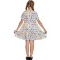 Flowery Floral Abstract Decorative Ornamental Kids  Short Sleeve Tiered Mini Dress View4