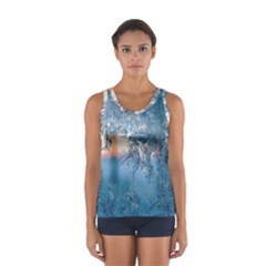 Frost Winter Morning Snow Season White Holiday Sport Tank Top  by artworkshop