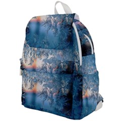 Frost Winter Morning Snow Season White Holiday Top Flap Backpack by artworkshop