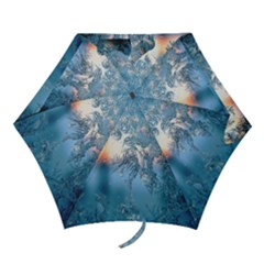 Frost Winter Morning Snow Season White Holiday Mini Folding Umbrellas