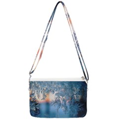 Frost Winter Morning Snow Season White Holiday Double Gusset Crossbody Bag by artworkshop