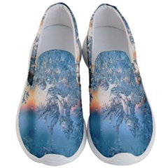 Frost Winter Morning Snow Season White Holiday Men s Lightweight Slip Ons by artworkshop