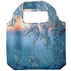 Frost Winter Morning Snow Season White Holiday Foldable Grocery Recycle Bag by artworkshop