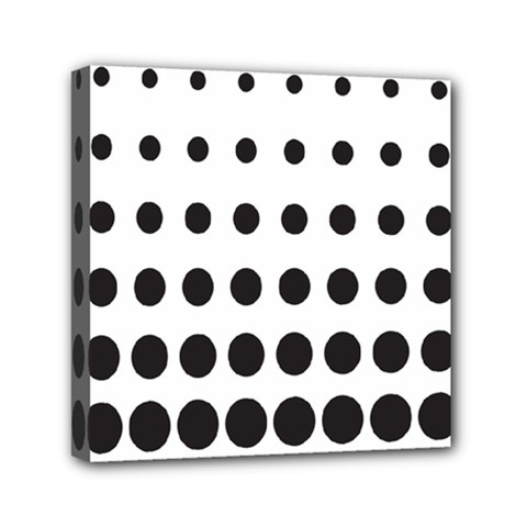 Halftone Pattern Dot Modern Retro Texture Circle Mini Canvas 6  X 6  (stretched) by artworkshop