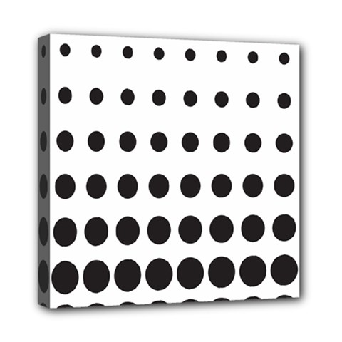 Halftone Pattern Dot Modern Retro Texture Circle Mini Canvas 8  X 8  (stretched) by artworkshop