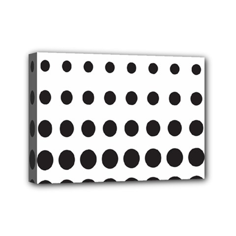 Halftone Pattern Dot Modern Retro Texture Circle Mini Canvas 7  X 5  (stretched) by artworkshop