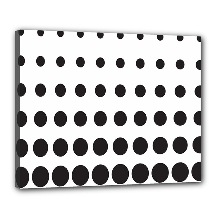 Halftone Pattern Dot Modern Retro Texture Circle Canvas 20  x 16  (Stretched)