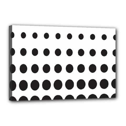 Halftone Pattern Dot Modern Retro Texture Circle Canvas 18  X 12  (stretched) by artworkshop