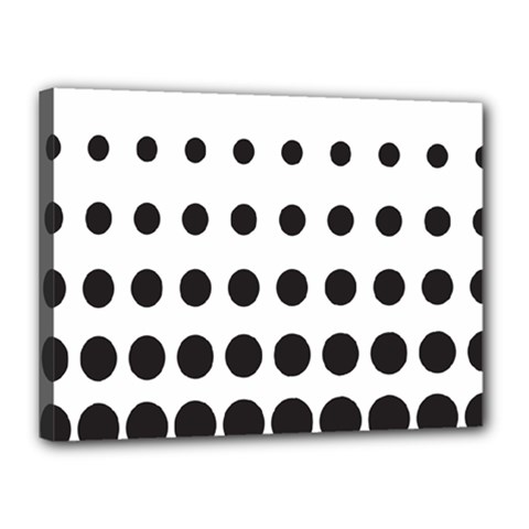 Halftone Pattern Dot Modern Retro Texture Circle Canvas 16  X 12  (stretched) by artworkshop