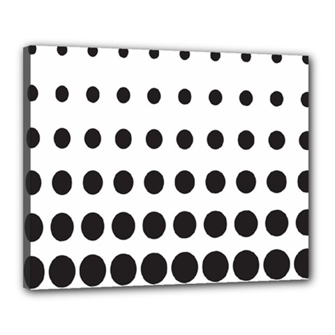 Halftone Pattern Dot Modern Retro Texture Circle Canvas 20  X 16  (stretched) by artworkshop