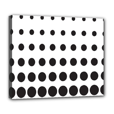 Halftone Pattern Dot Modern Retro Texture Circle Deluxe Canvas 24  X 20  (stretched) by artworkshop